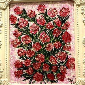 Beautiful hand painted, medium acrylic.